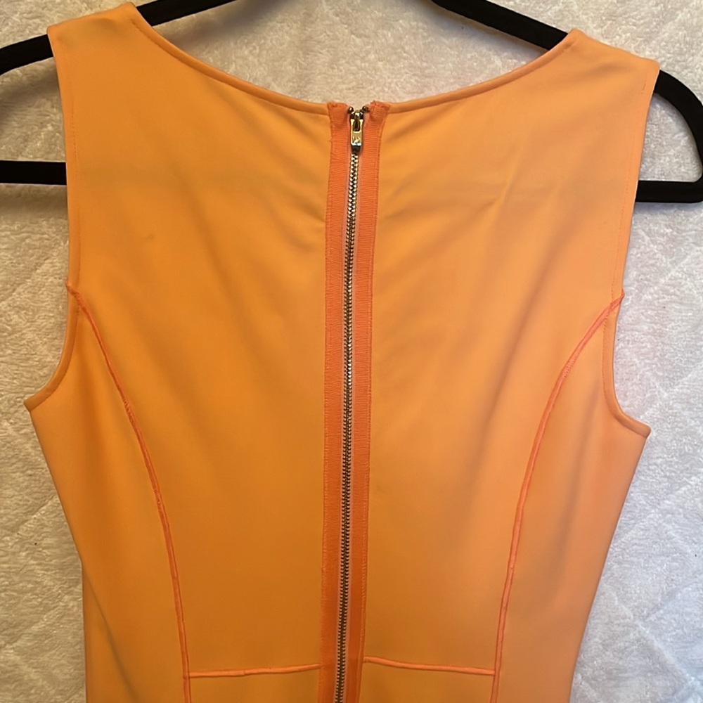 Halston Heritage Sleeveless Orange Dress - Picture 5 of 7